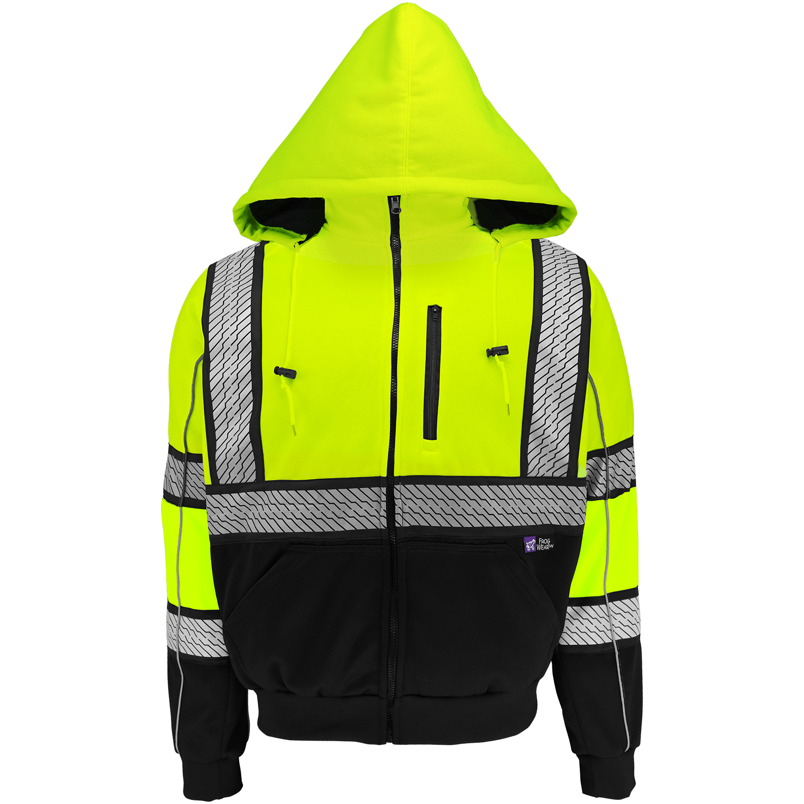 FrogWear®Hi-Viz Heavy Duty Multi-Layer<br>Hooded Safety Sweatshirt with Insulation