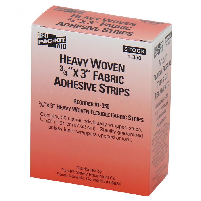 3/4" x 3" Heavy Woven Fabric Bandages