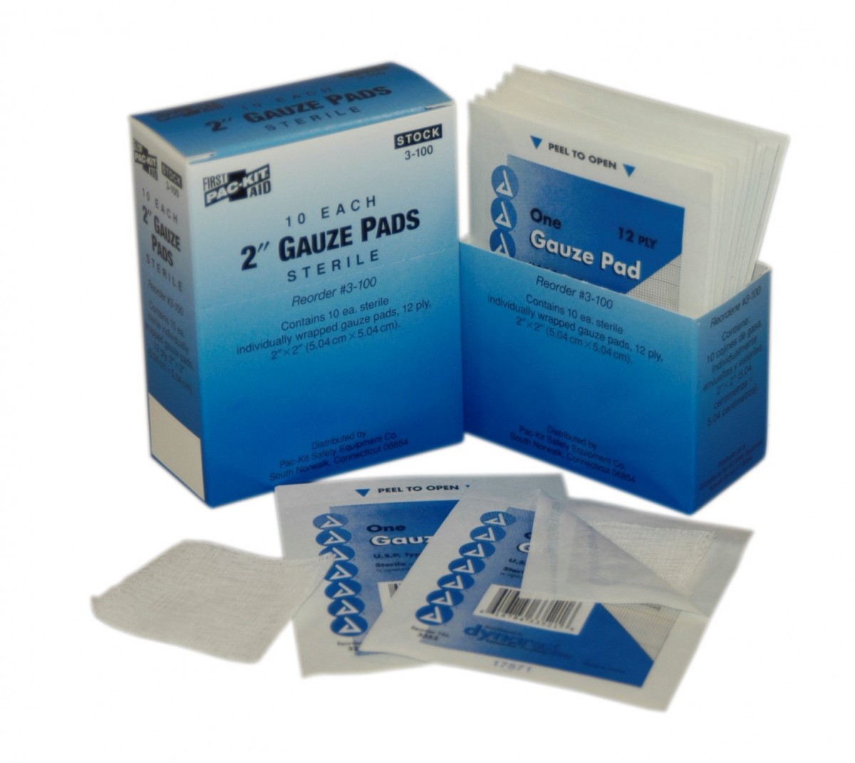 Individually Wrapped Sterile Gauze Pads, 2"x2"