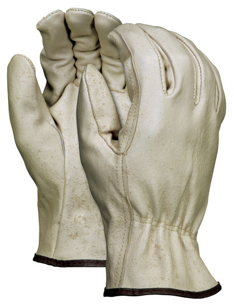 Unlined Grain Pigskin Leather Drivers Work Gloves