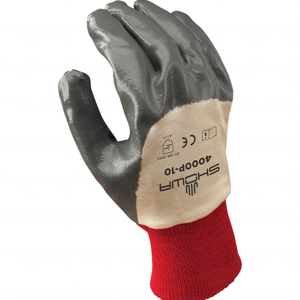 Showa 4000P Nitrile Palm Coated Glove