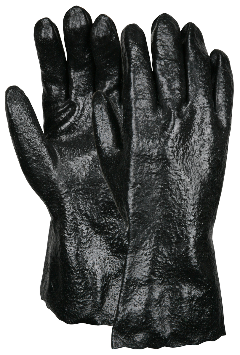 PVC Coated 12" Work Gloves with a Soft Interlock Lining