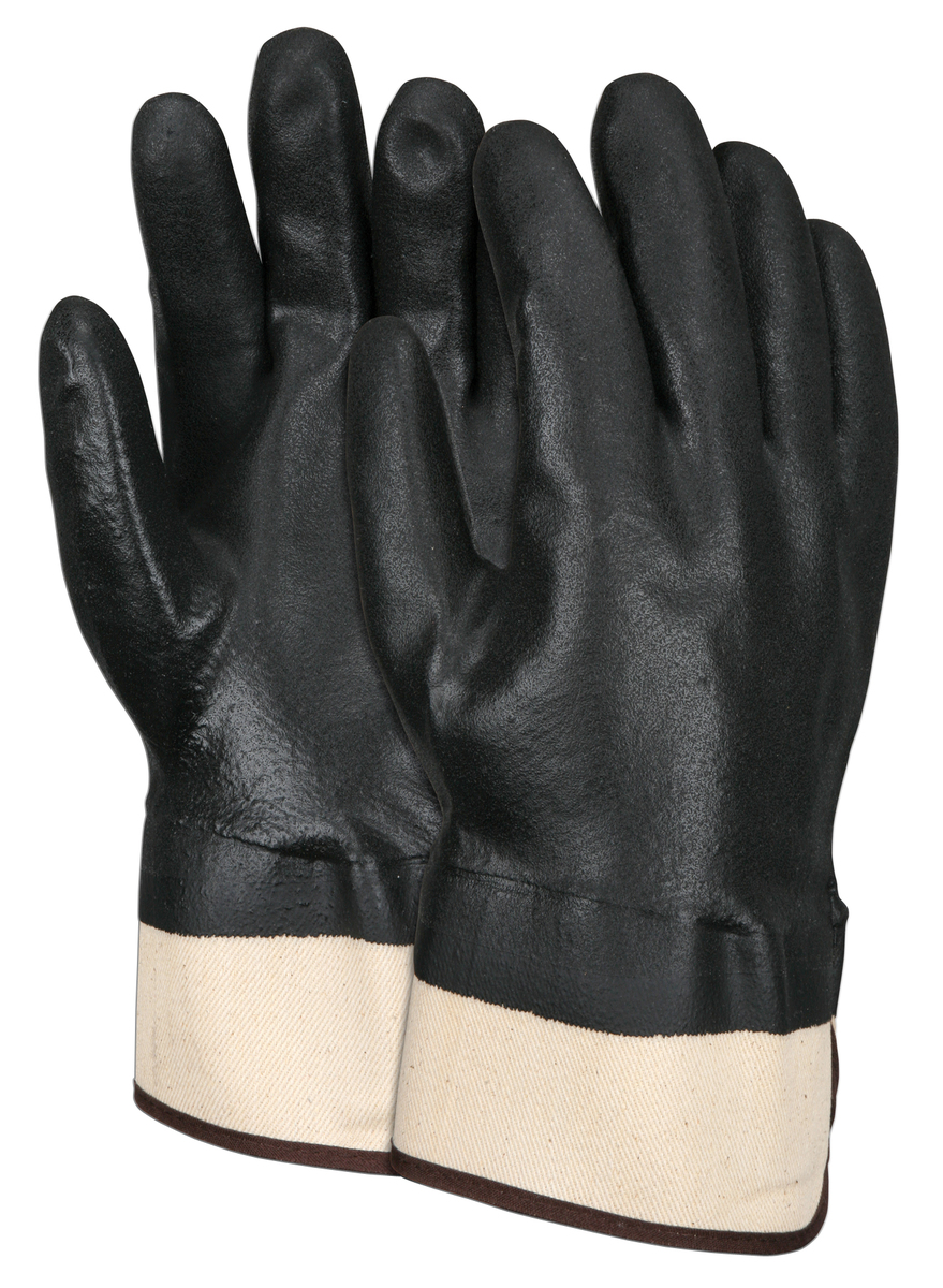 PVC Coated 10.5" Work Gloves with a Soft Jersey Lining