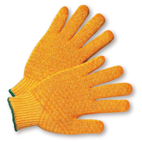 PIP® Seamless Knit Polyester Glove with Double-Sided PVC Honeycomb Criss-Cross Grip