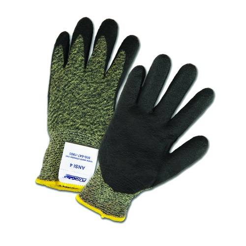 PosiGrip® Seamless Knit Aramid Blended Antimicrobial Glove with Nitrile Coated Foam Grip on Palm & Fingers