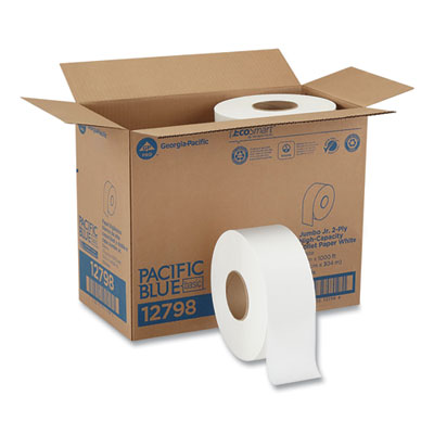 Pacific Blue Basic® Jumbo JR. Bathroom Tissue Roll</br>2-Ply