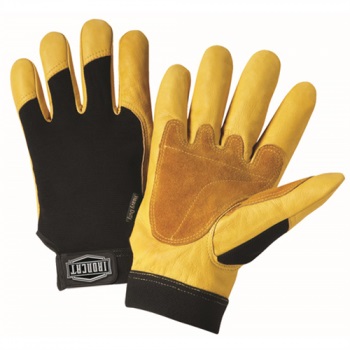 Ironcat® Reinforced Top Grain Cowhide Leather Palm Glove with Spandex Back