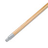 Metal Tip Threaded Hardwood Broom Handle, 15/16"x60"