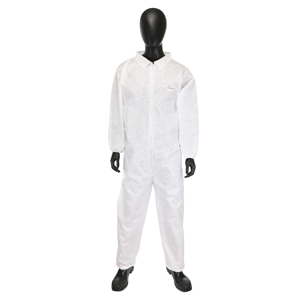 Posi-Wear® M3™ White SMMMS Coverall with Elastic Wrist and Ankle