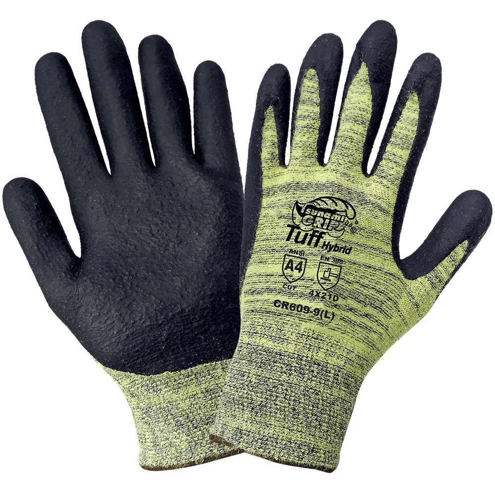 Tsunami Grip® Tuff Hybrid Palm Dipped Cut and Puncture Resistant Gloves