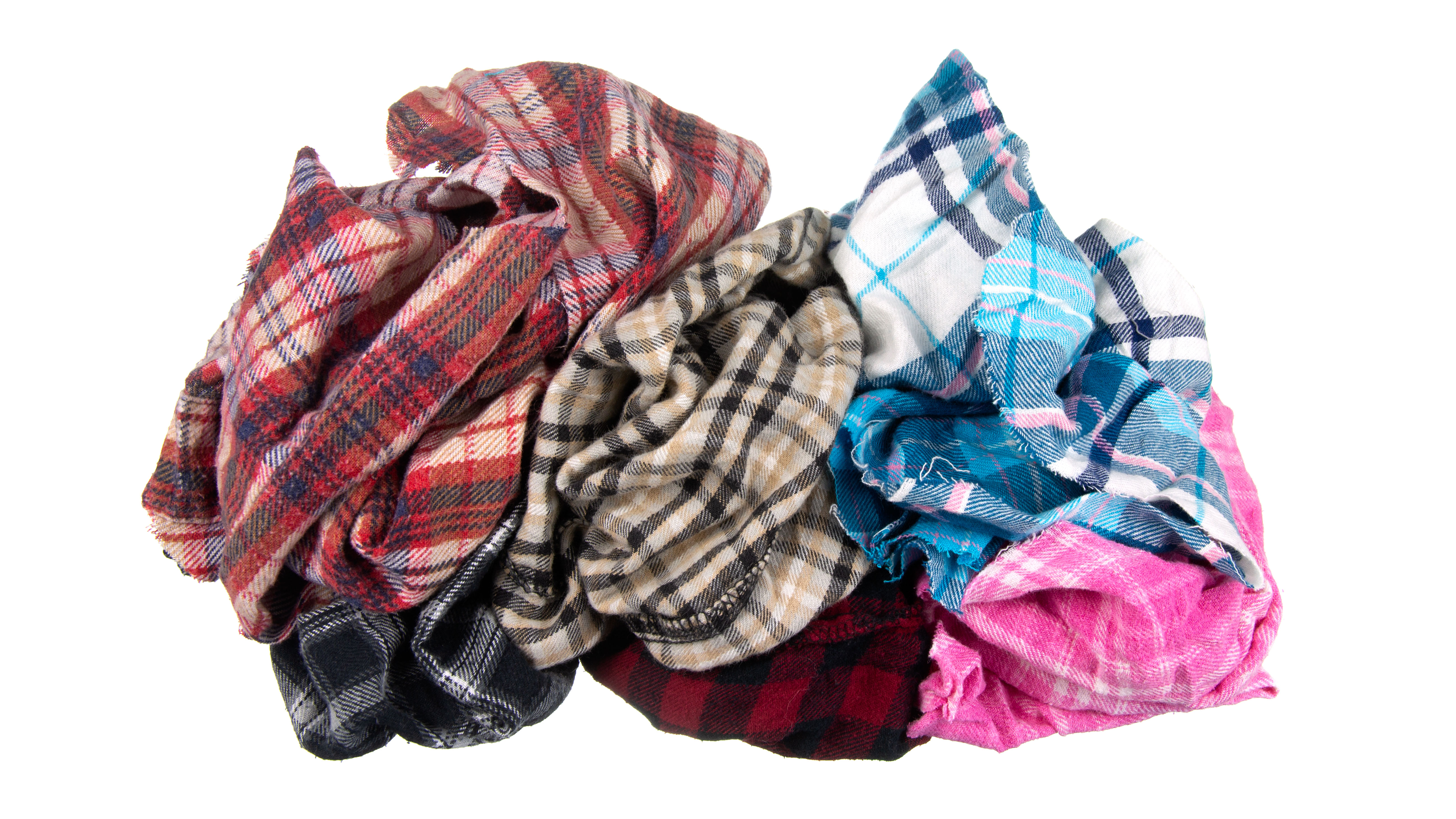 Reclaimed Colored Flannel Rags