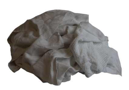 Reclaimed White Cotton Blanket Rags