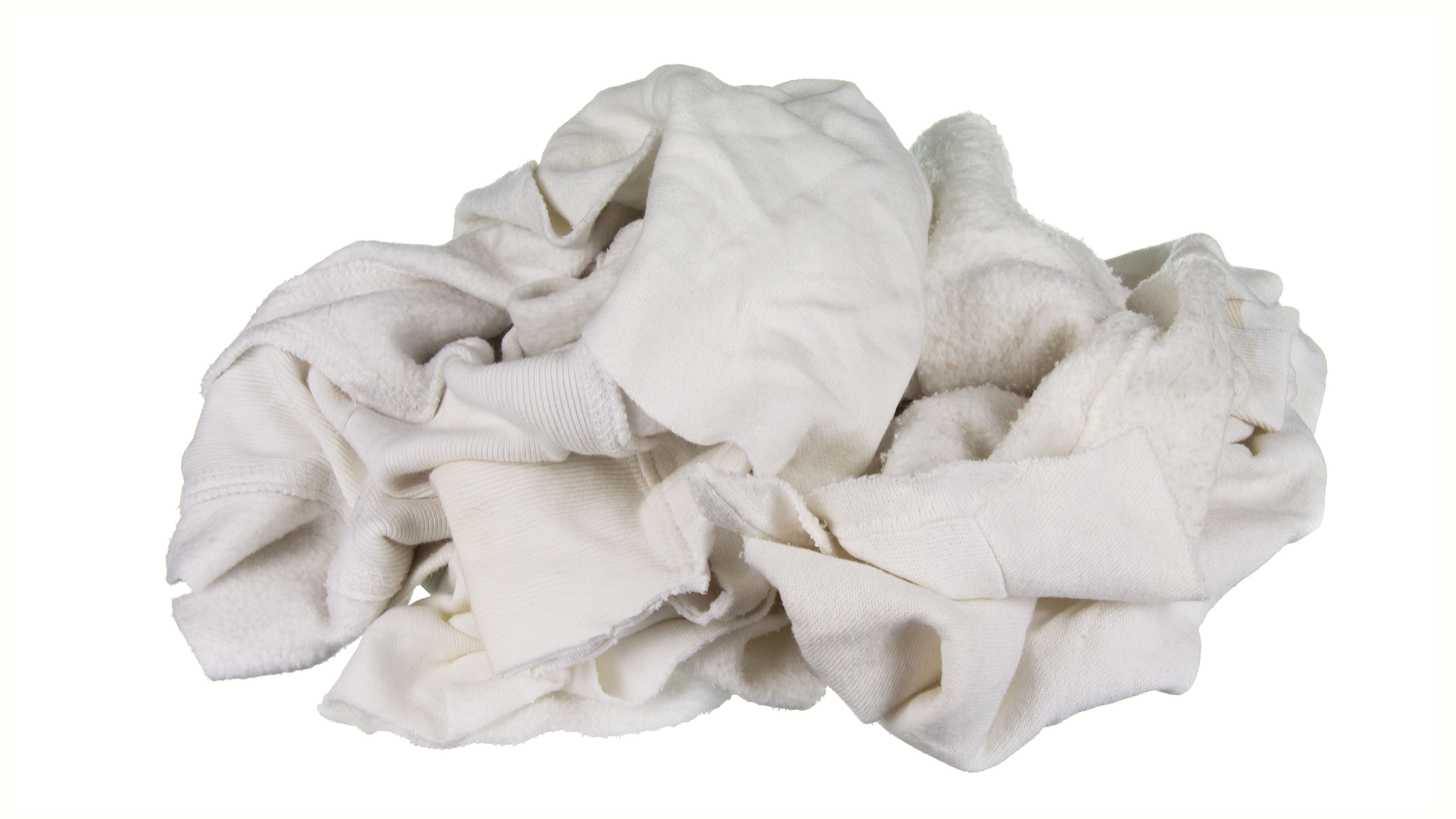 Reclaimed White Sweatshirt Rags