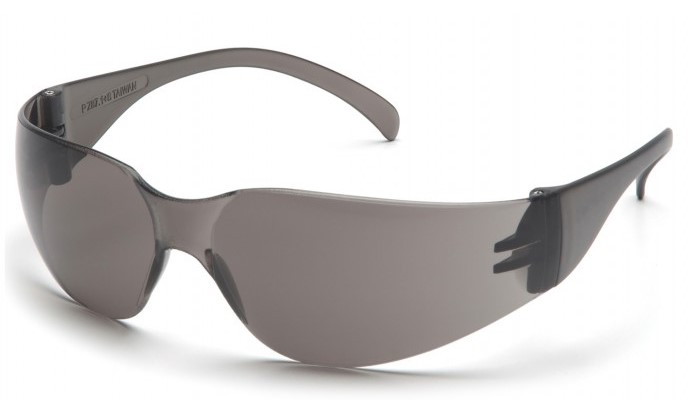 Intruder® Frameless Safety Glasses with Gray Lens