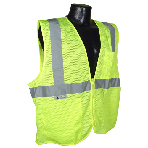 Economy Class 2 Self Extinguishing Safety Vest with Zipper Closure
