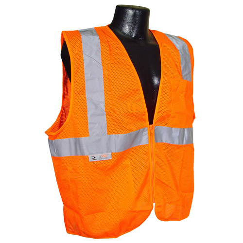 Economy Class 2 Self Extinguishing Safety Vest with Zipper Closure
