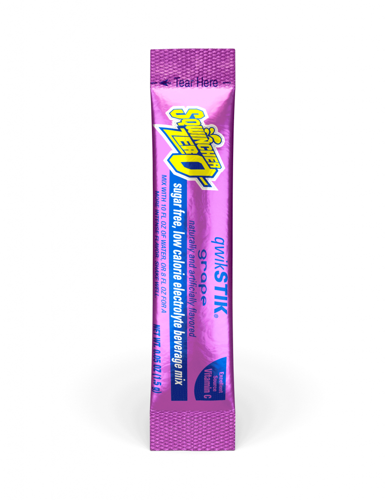 Sqwincher QwikStik® Zero Grape Flavored Powder Stiks