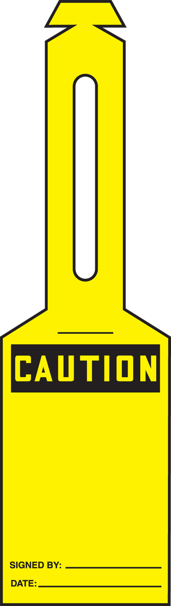 "Caution" Loop 'n Strap™ OSHA Safety Tags